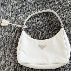 Prada Elegant White Shoulder Bag